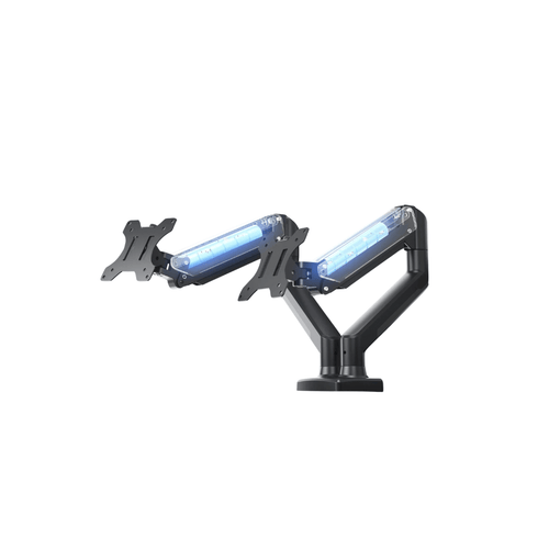 13–32 Inch Dual Arm Monitor Stand | Adjustable Desk Mount with C - Clamp and Grommet Base - Savira Desk - 