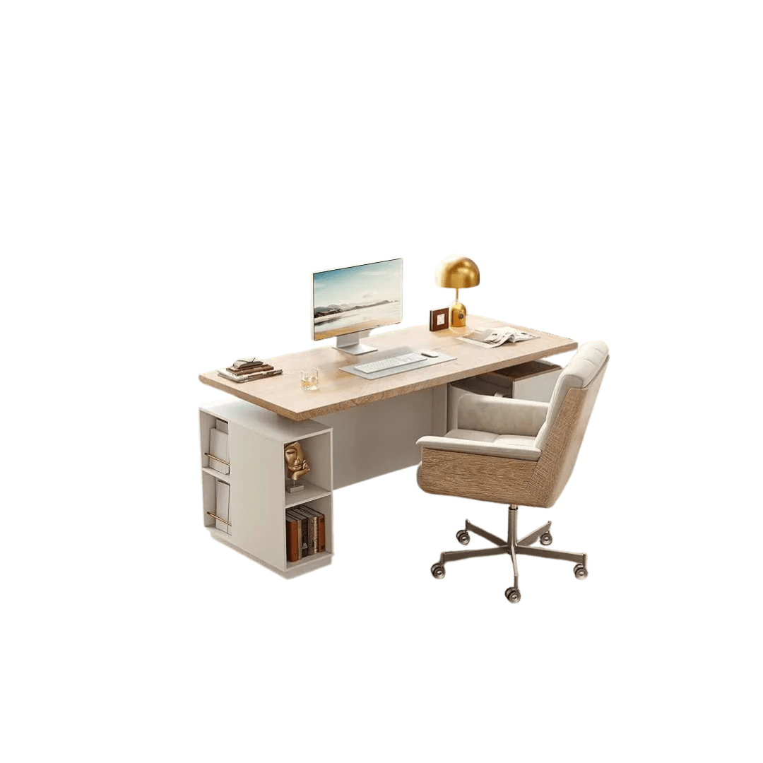 71" Executive Standing Desk with Privacy Panel & Electric Height Adjustment - Savira Desk - 