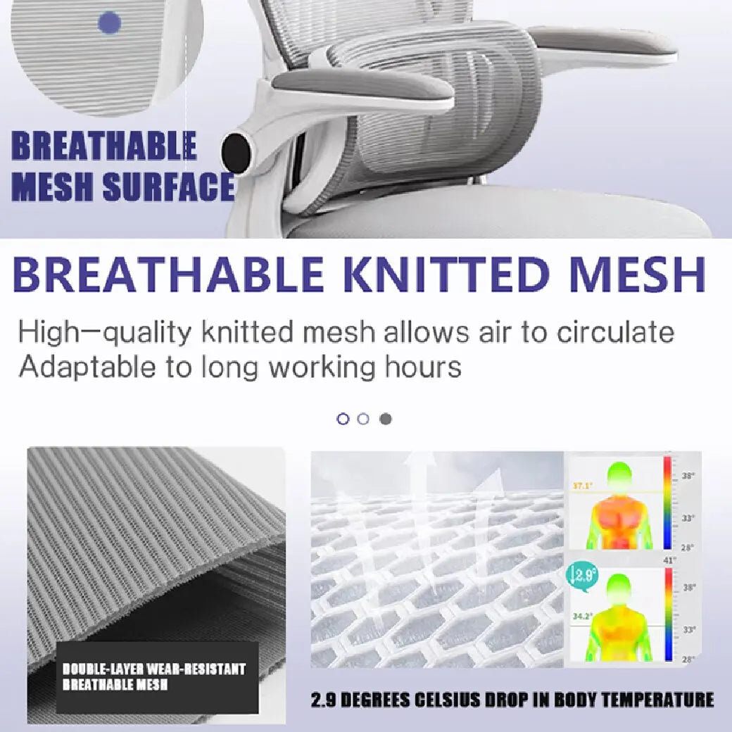 Adjustable Home Desk Chair – Breathable Mesh Comfort with Lumbar Support