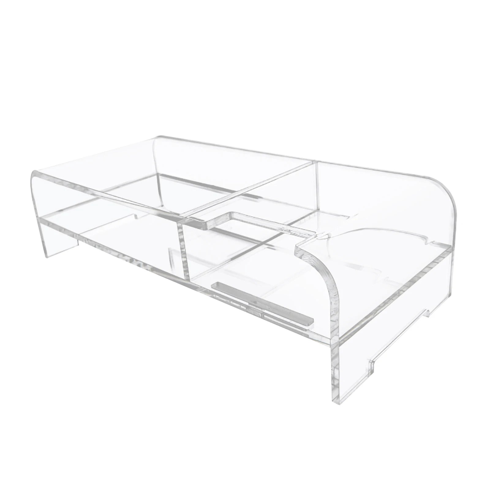 Monitor Stand Desk Organizer | Clear Acrylic Desktop Riser for Laptop, TV, or Printer