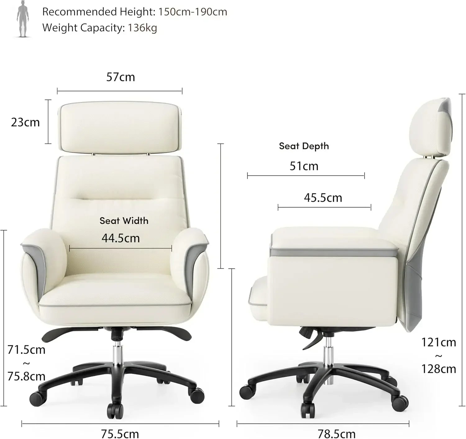 Microfiber Leather Office Chair – Modern Comfort and Executive Style