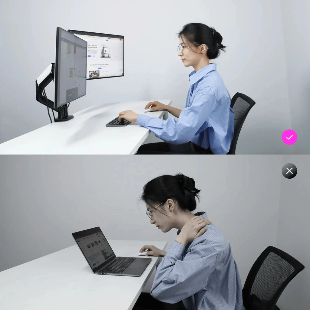 Nearhub US Free Shipping Monitor Arm Dual Arm With C-Clamp Grommet Mount,Flexible Adjustment Effortless Installation Monitor Arm