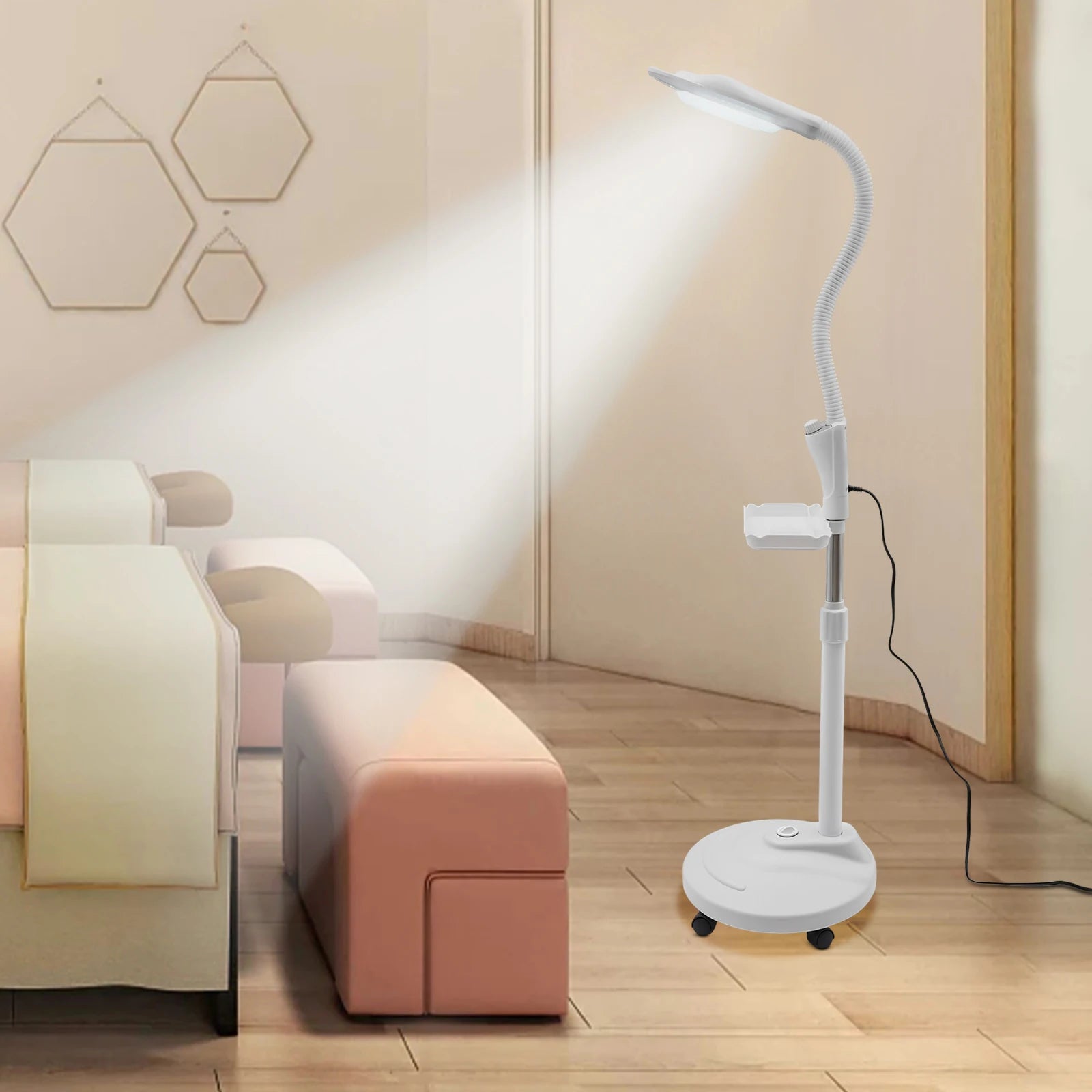 16X Magnifying LED Floor Lamp with Adjustable Height & Brightness – Ideal for Tattoo, Salon, and Home Use