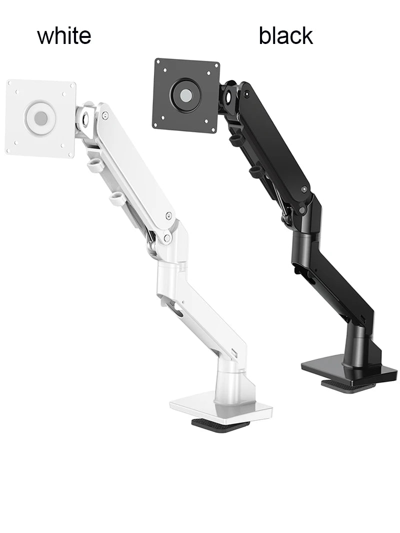 Aluminum Gas Spring Monitor Arm | Adjustable Desk Mount for 34–49 Inch Curved Screens
