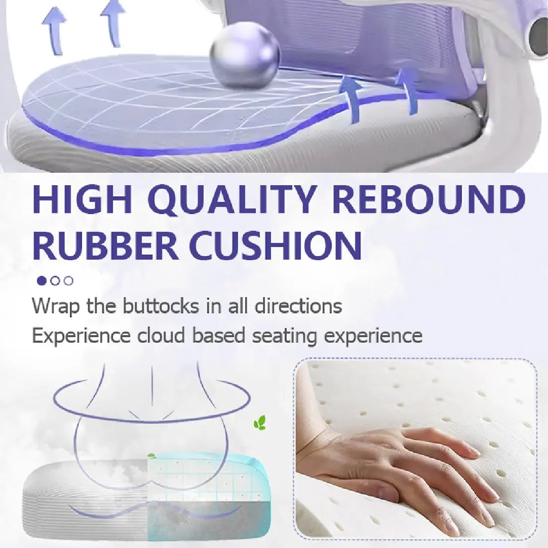 Adjustable Home Desk Chair – Breathable Mesh Comfort with Lumbar Support