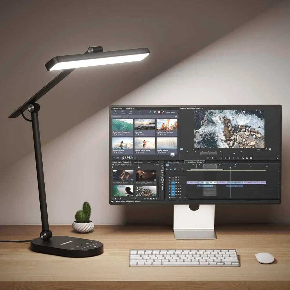 Dimmable LED Desk Lamp with Timer and Adjustable Color Temperature for Home Office