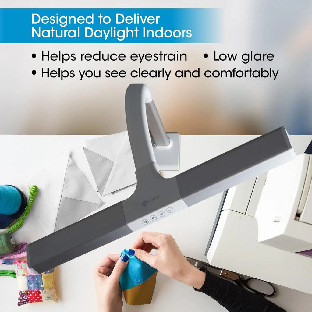 LED Desk Lamp with Clamp – Extra Wide Dimmable Light, 5 Brightness Levels, Energy Efficient