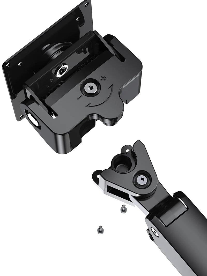 Aluminum Gas Spring Monitor Arm | Adjustable Desk Mount for 34–49 Inch Curved Screens