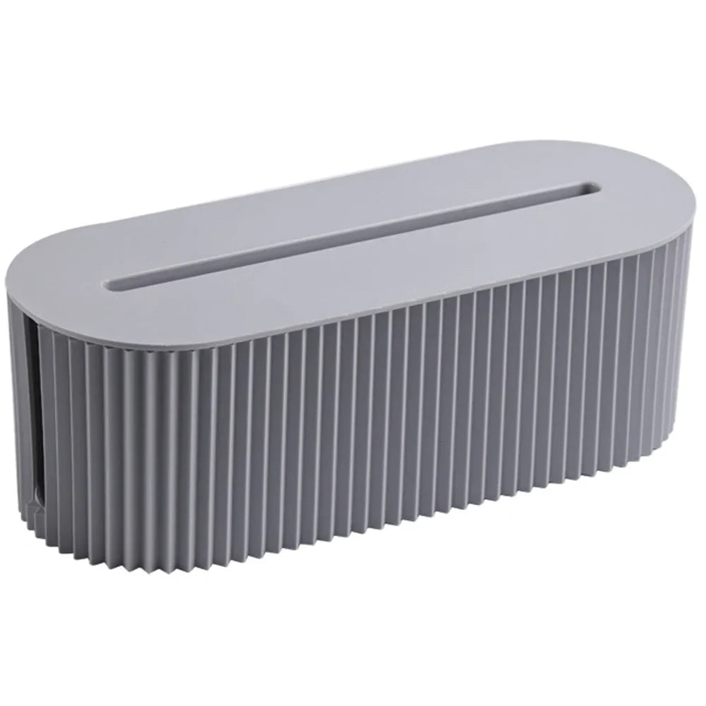 Cable Tidy Box | Large Capacity Power Strip and Cord Organizer for Home or Office