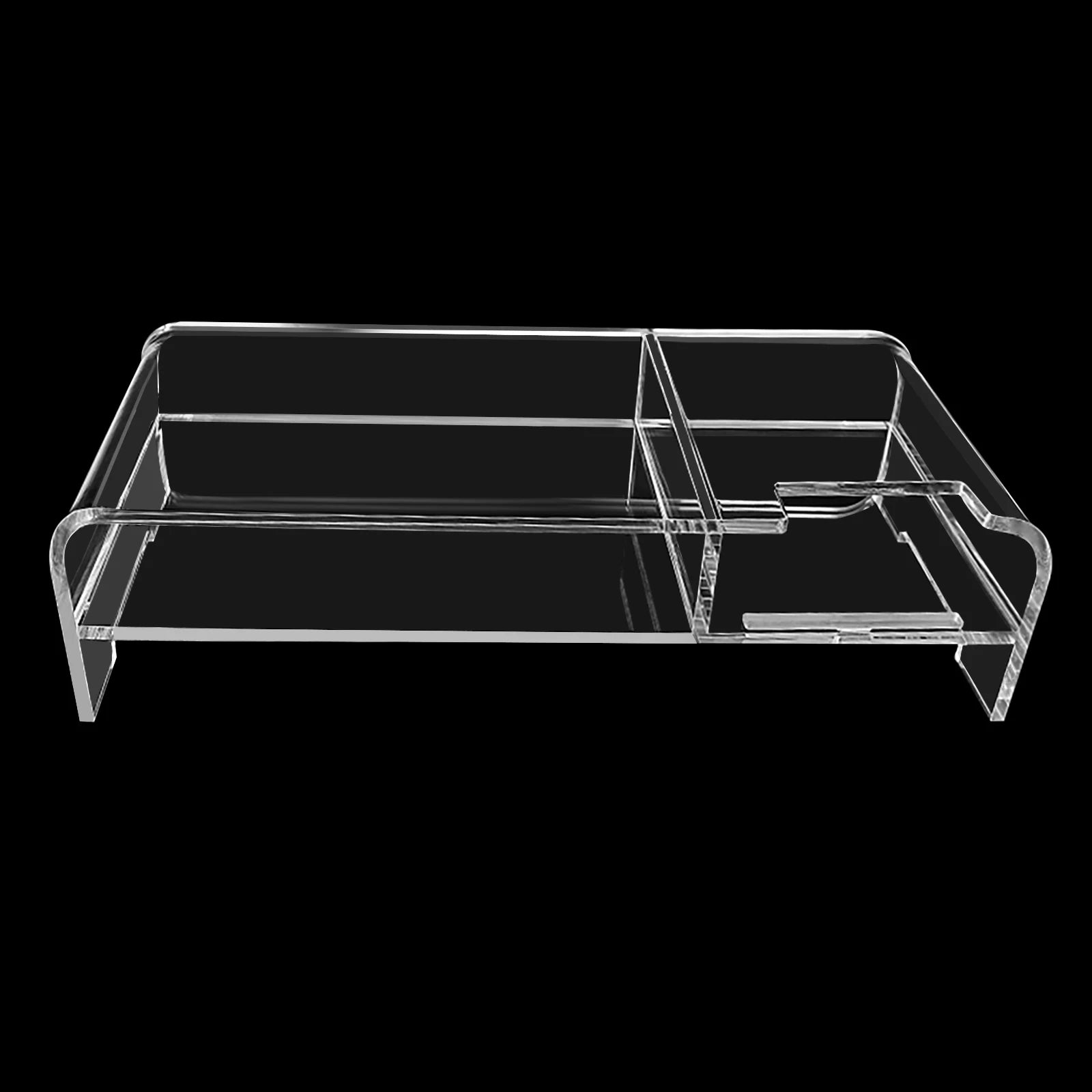 Monitor Stand Desk Organizer | Clear Acrylic Desktop Riser for Laptop, TV, or Printer
