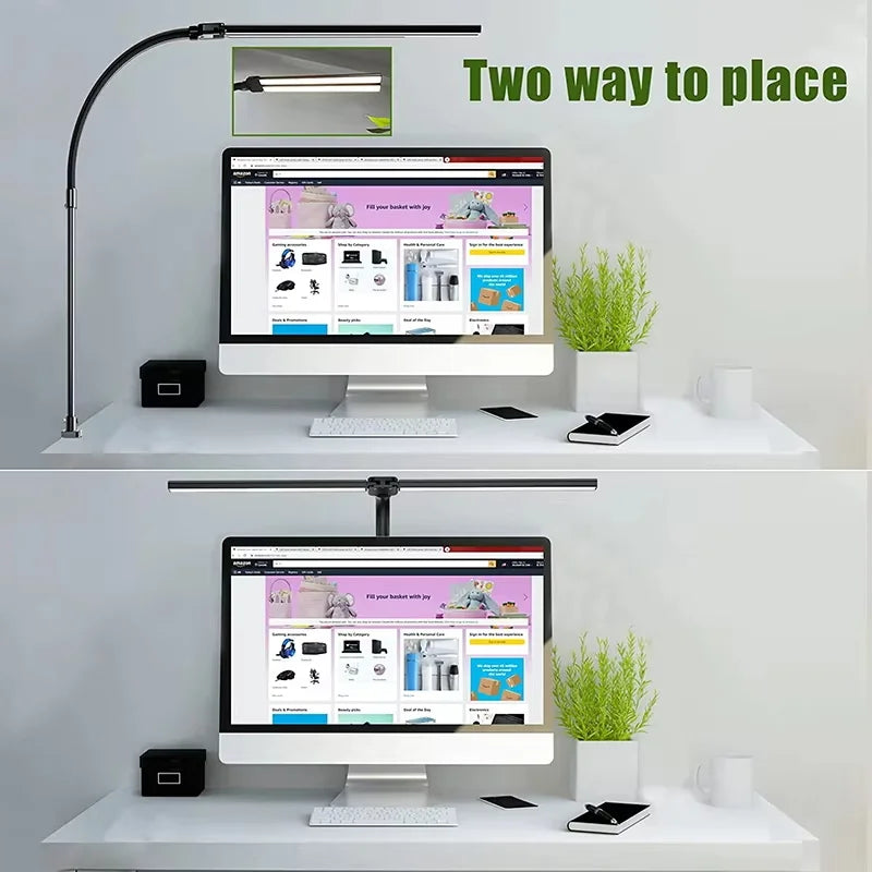 Double Head LED Desk Lamp – 24W Architect Office Light with 5 Color Modes & Adjustable Brightness