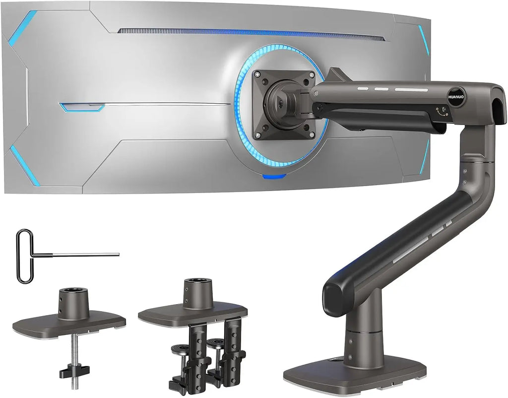 Heavy-Duty Monitor Arm | Adjustable Aluminum Mount for Ultrawide Screens up to 49 Inches