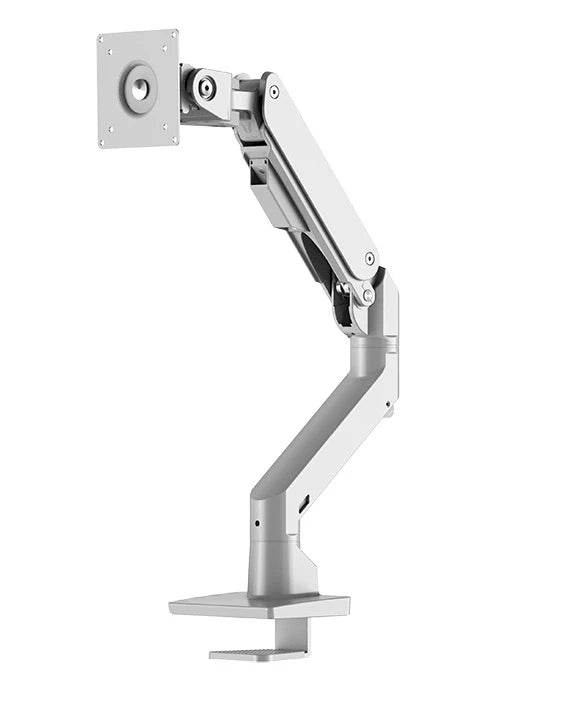 Aluminum Gas Spring Monitor Arm | Adjustable Desk Mount for 34–49 Inch Curved Screens