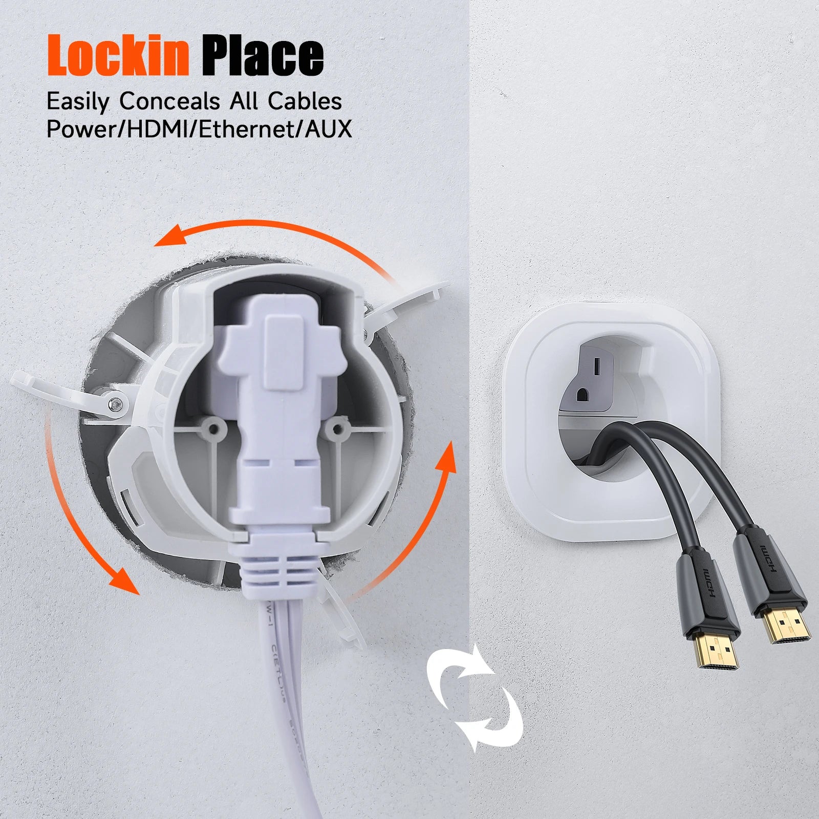 In-Wall Cable Management Kit | TV Cord Hider for Wall-Mounted TVs and Low Voltage Wiring