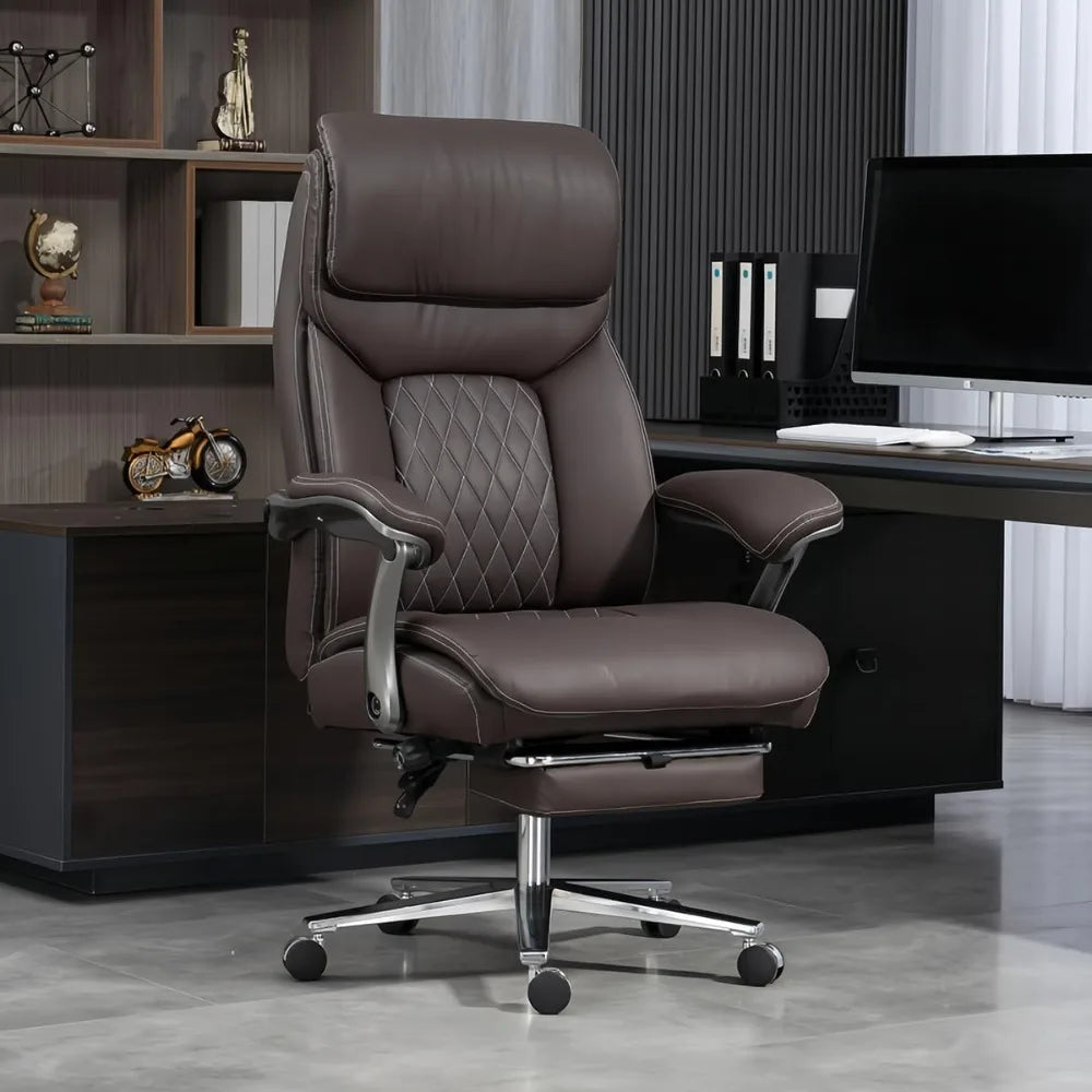 Big and Tall Office Chair – 600 lb Capacity, Extra-Wide Leather Executive Design