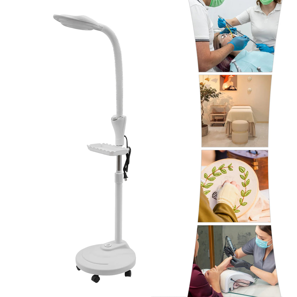16X Magnifying LED Floor Lamp with Adjustable Height & Brightness – Ideal for Tattoo, Salon, and Home Use