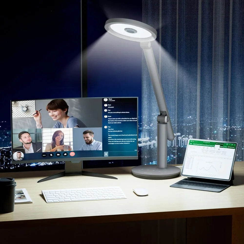 Eye-Caring LED Desk Lamp for Home Office – 800LM Adjustable Light with Timer