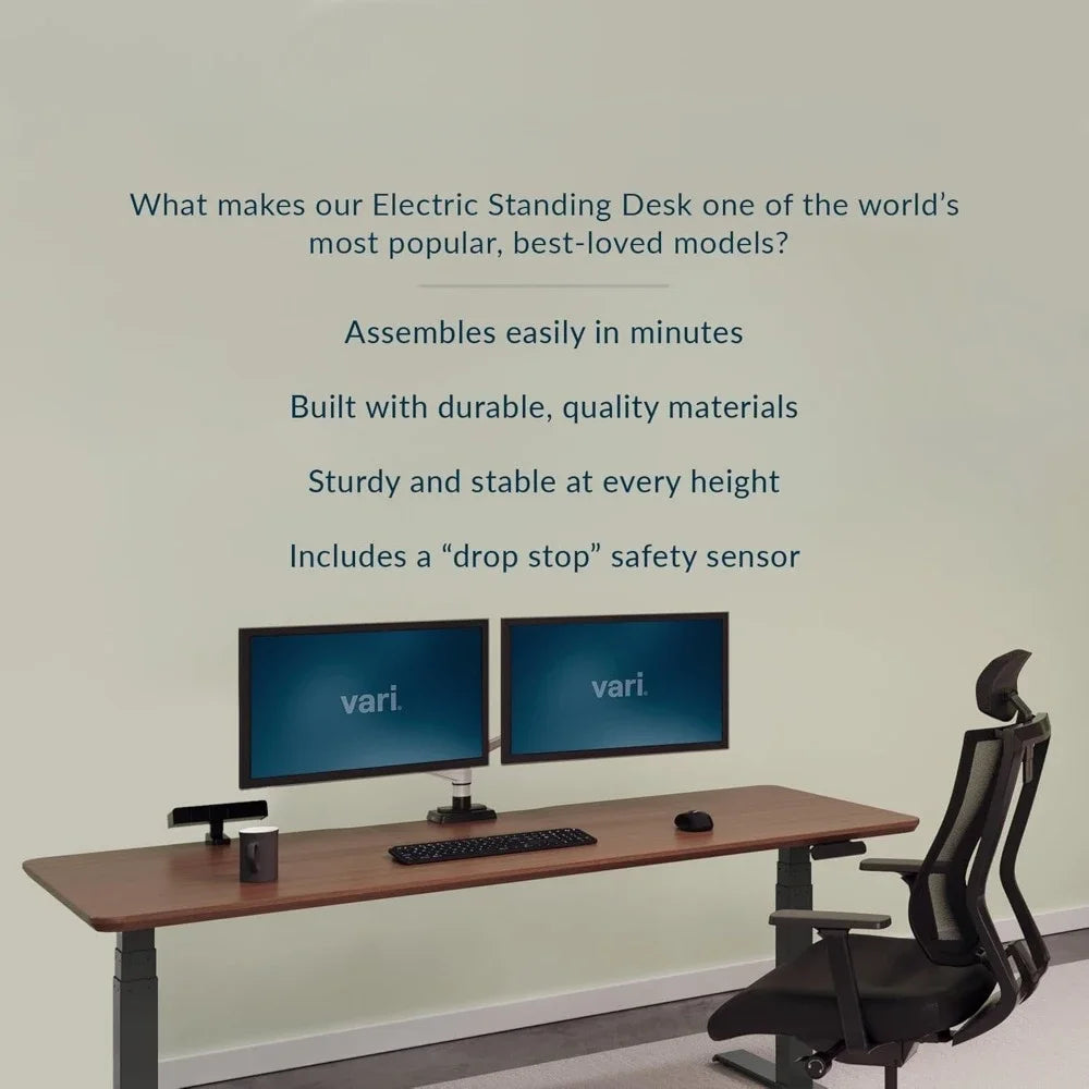 Electric Standing Desk with Dual Motor Lift, Memory Presets & T-Style Legs