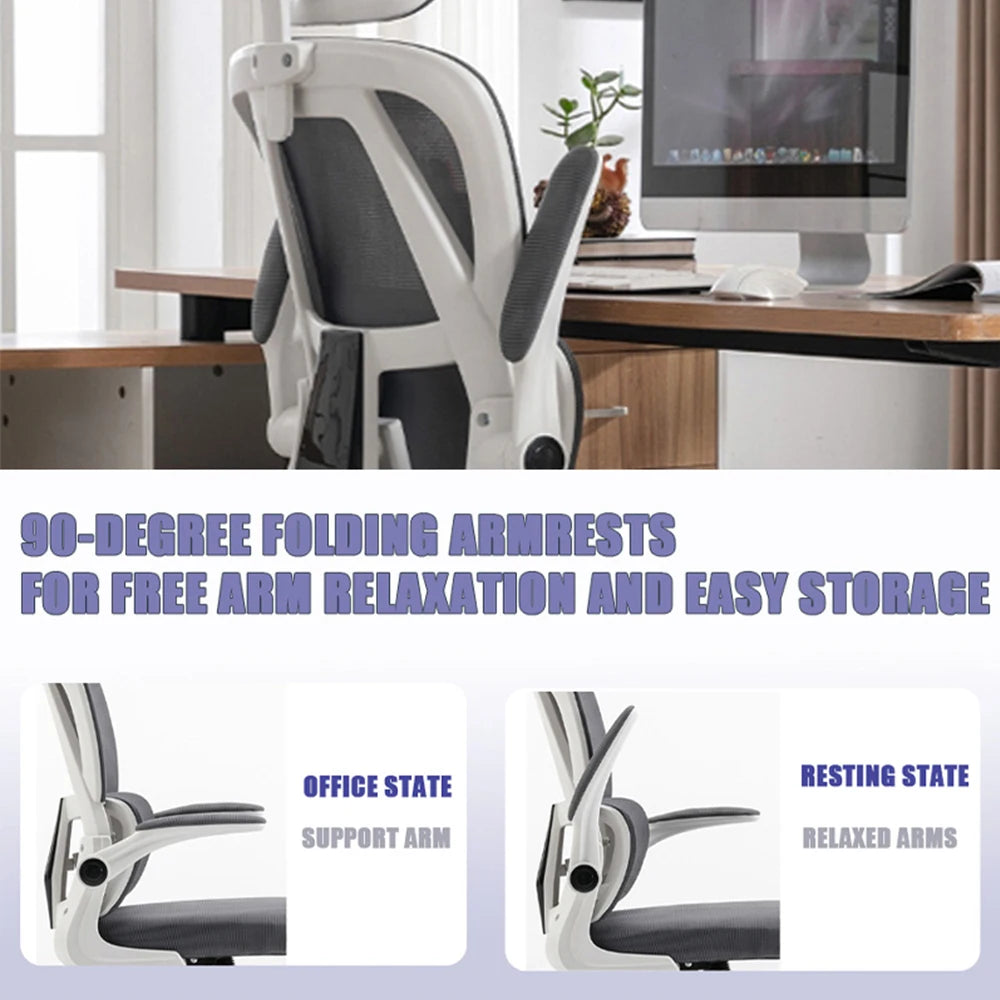 Adjustable Home Desk Chair – Breathable Mesh Comfort with Lumbar Support