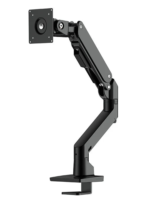 Aluminum Gas Spring Monitor Arm | Adjustable Desk Mount for 34–49 Inch Curved Screens