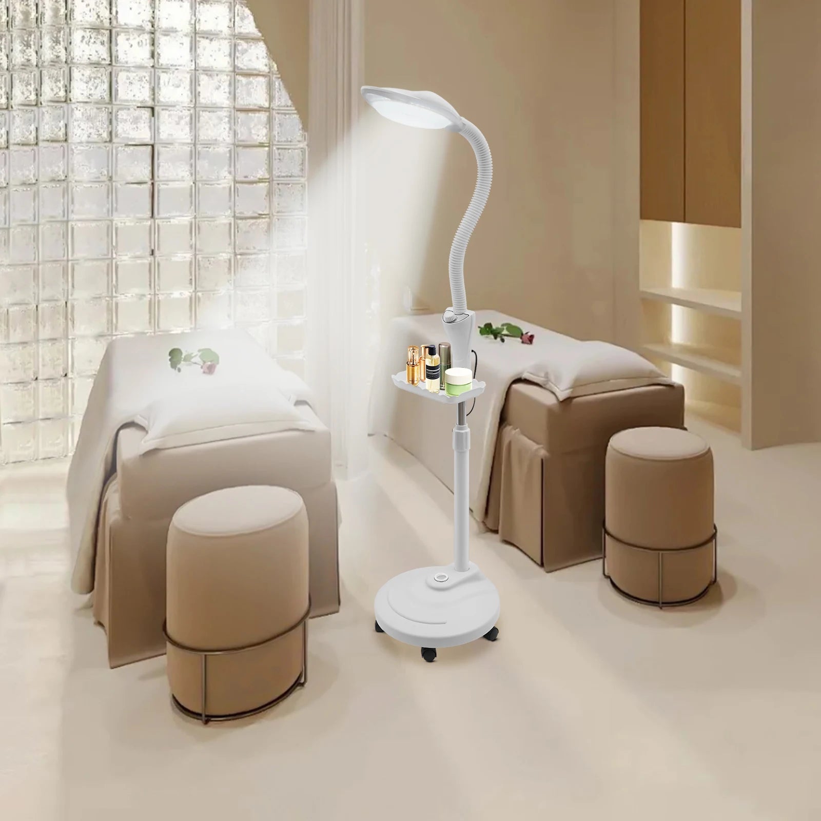 16X Magnifying LED Floor Lamp with Adjustable Height & Brightness – Ideal for Tattoo, Salon, and Home Use