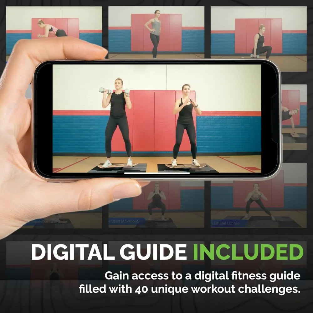 Desk Balance Board with Standing Desk Mat and Stabilizing Ring – Anti-Fatigue Support for Active Workspaces