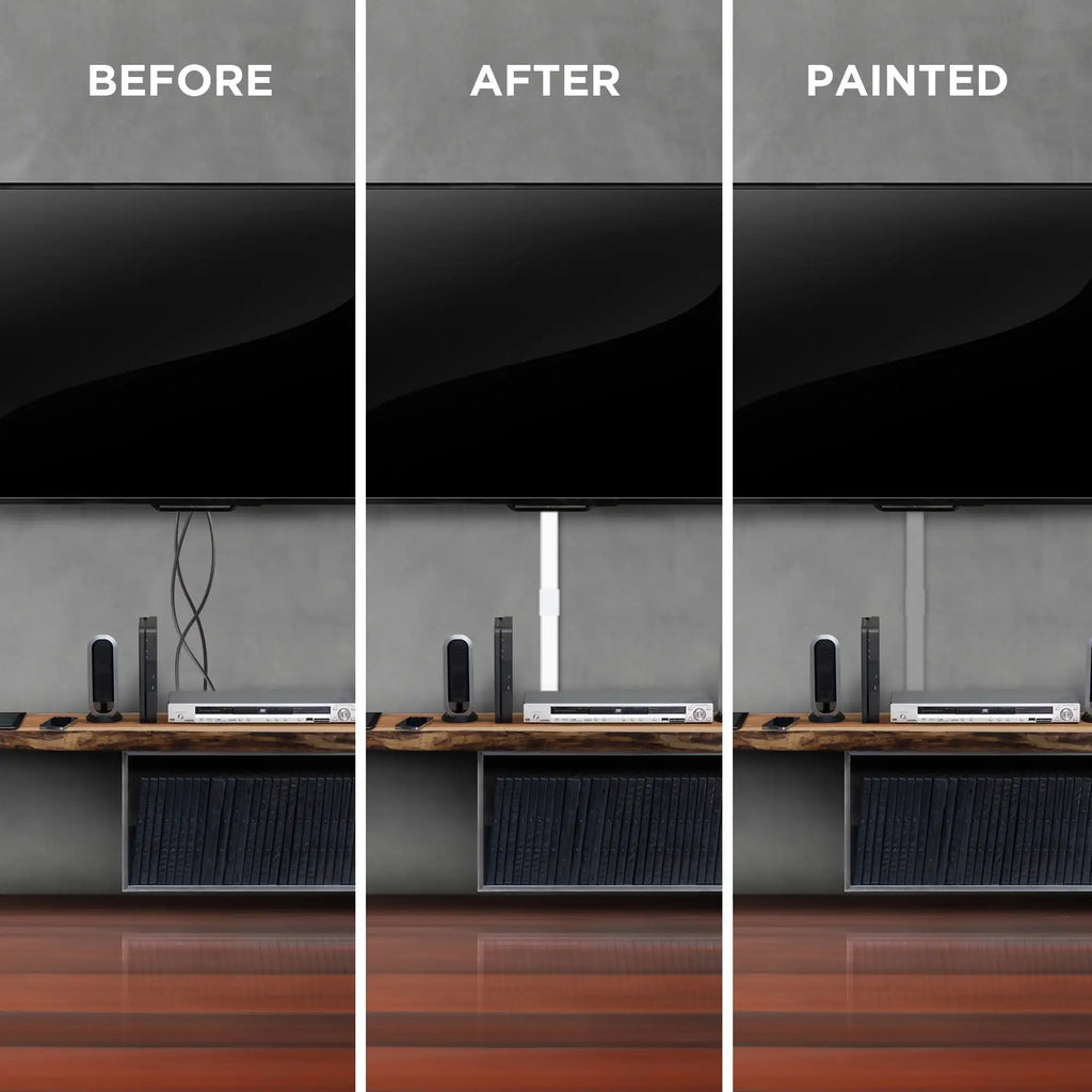 Cord Hider Kit | 150-Inch Wall-Mounted Cable Management System (6-Pack)