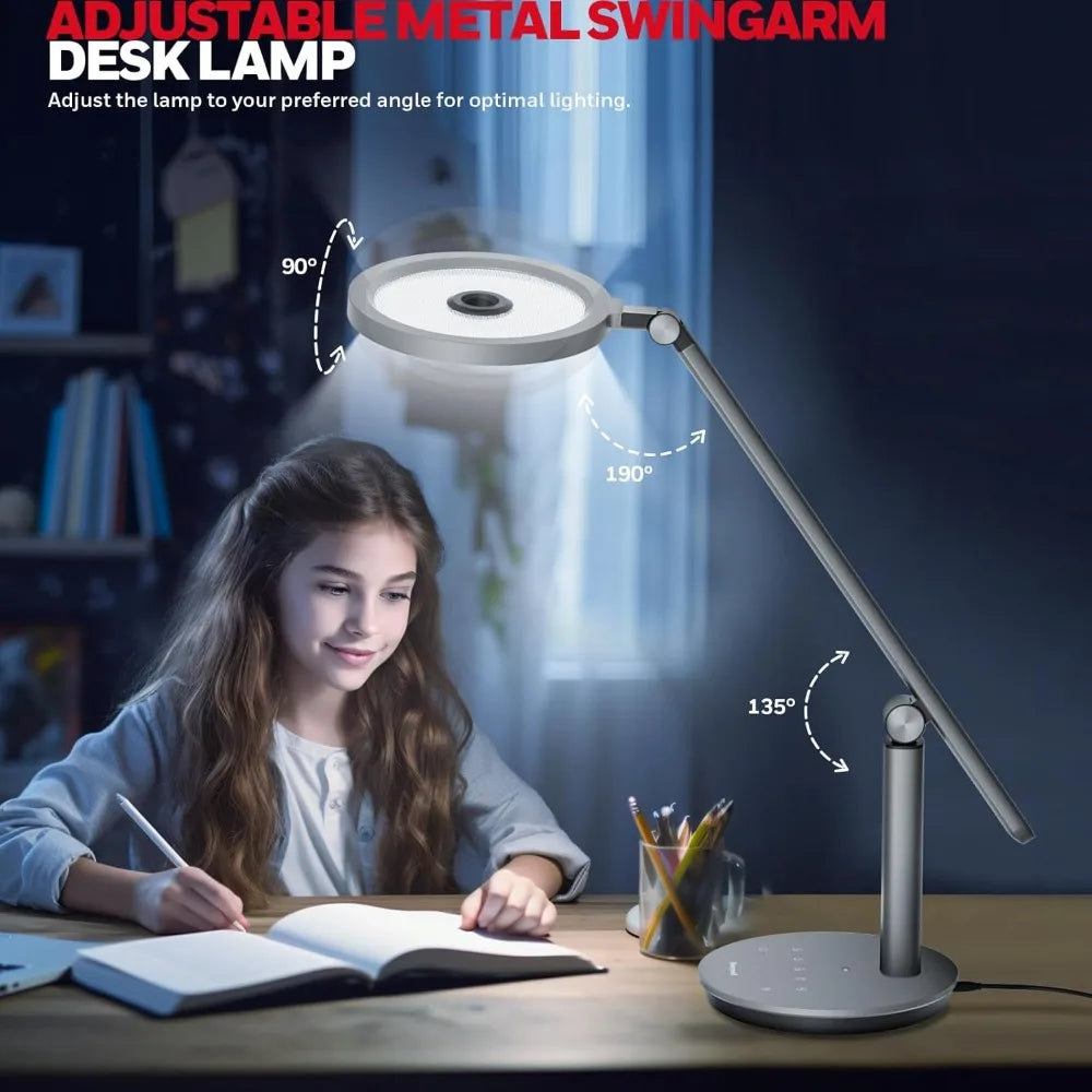 Desk Lamp for Home Office | Adjustable LED Light with Timer and Dimming Control