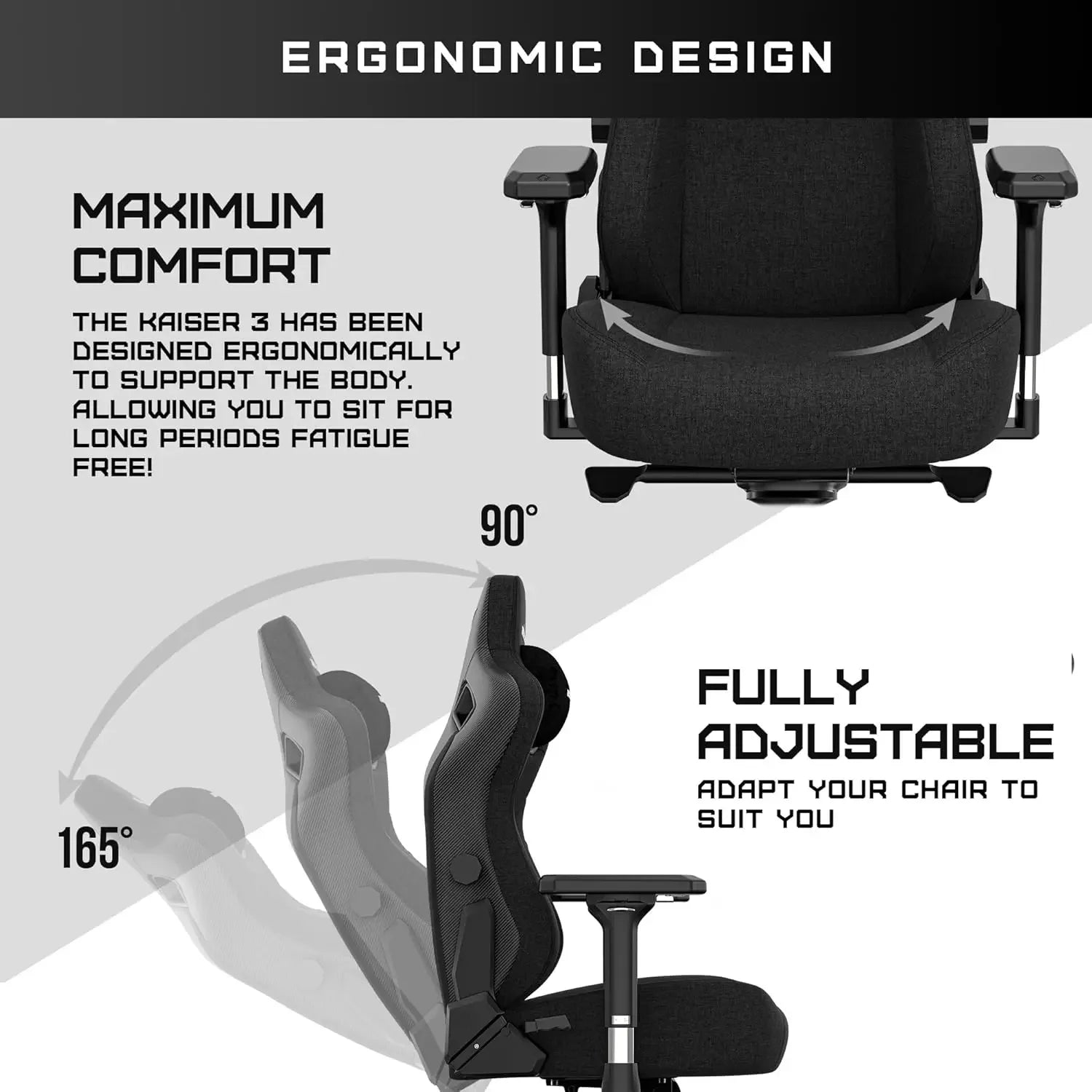 Large Ergonomic Gaming Chair – Premium Leather Office & Gaming Seat with Lumbar Support