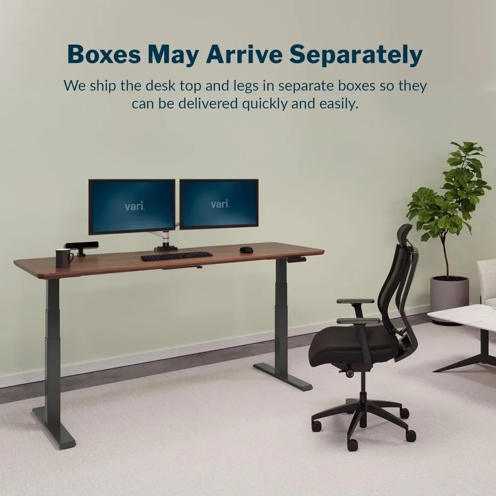 Electric Standing Desk with Dual Motor Lift, Memory Presets & T-Style Legs