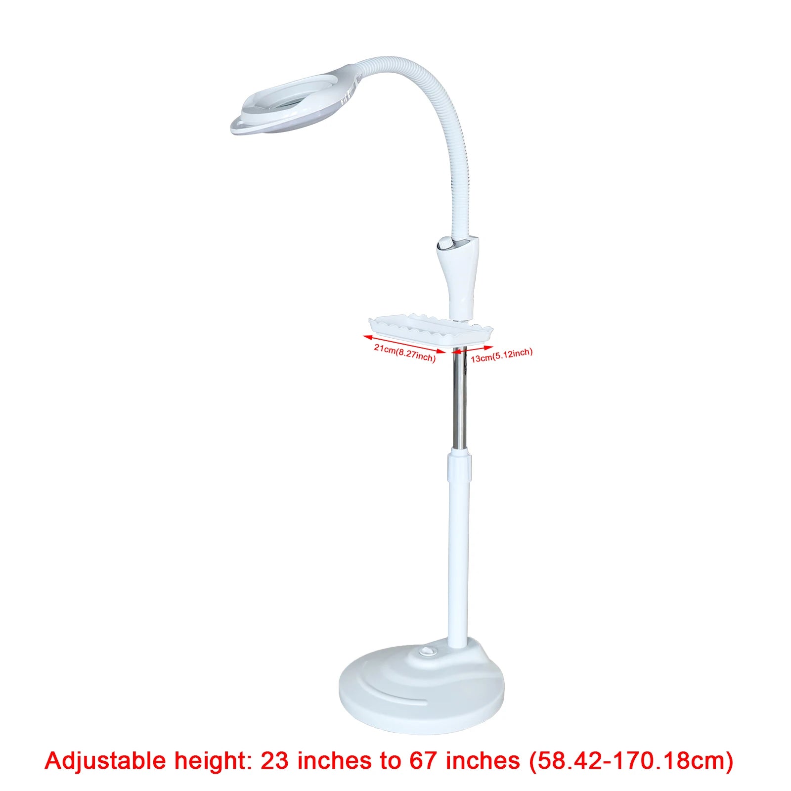 16X Magnifying LED Floor Lamp with Adjustable Height & Brightness – Ideal for Tattoo, Salon, and Home Use