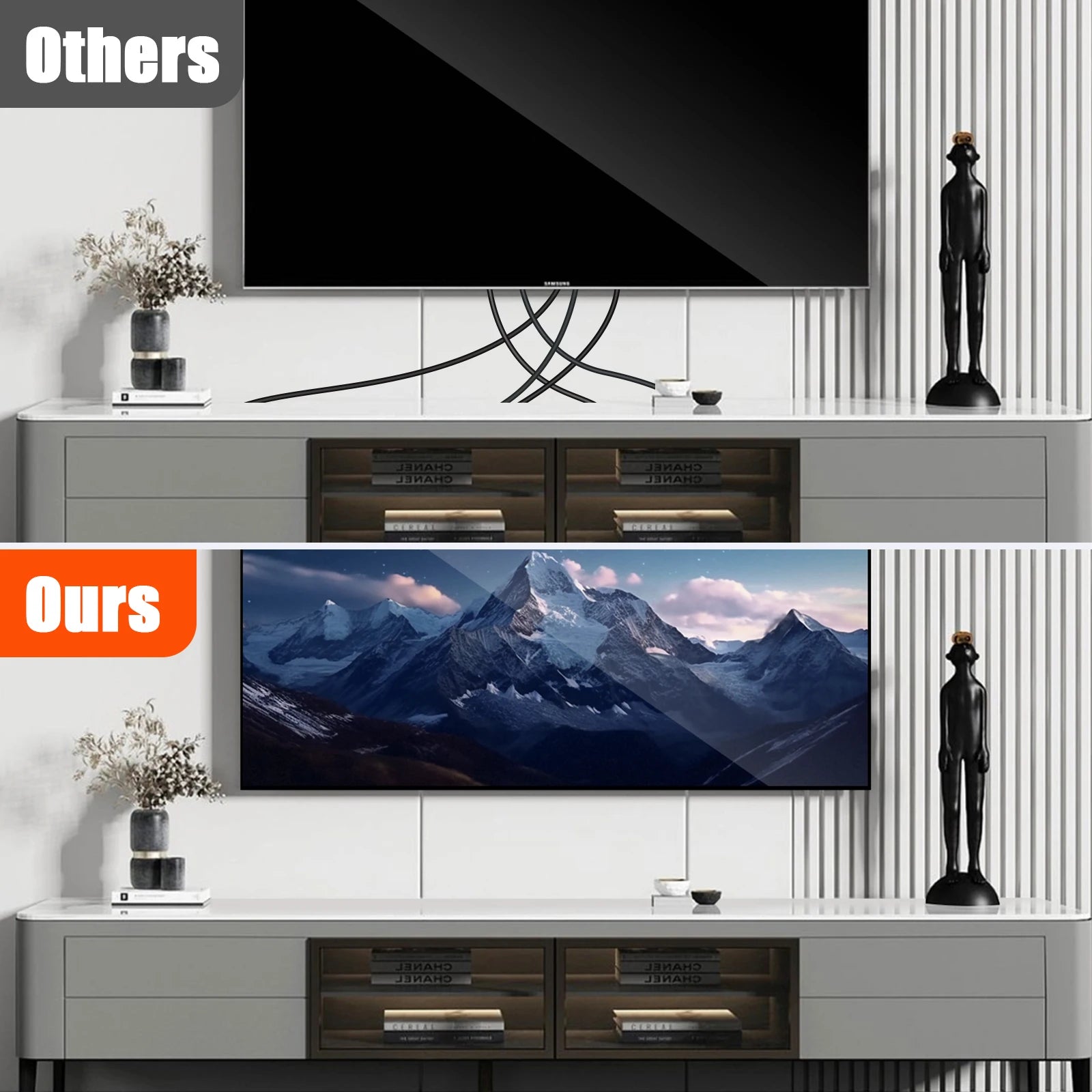 In-Wall Cable Management Kit | TV Cord Hider for Wall-Mounted TVs and Low Voltage Wiring