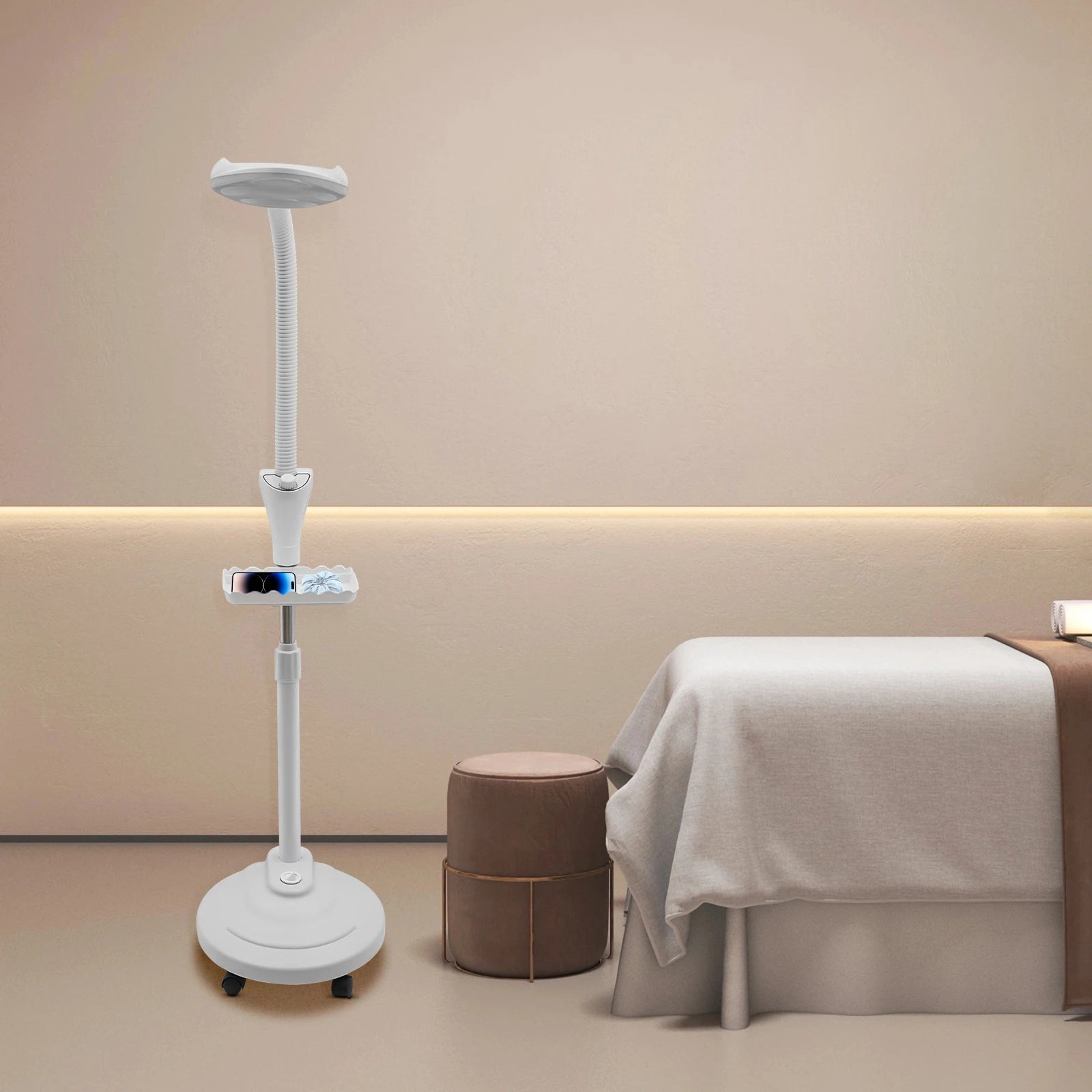 16X Magnifying LED Floor Lamp with Adjustable Height & Brightness – Ideal for Tattoo, Salon, and Home Use