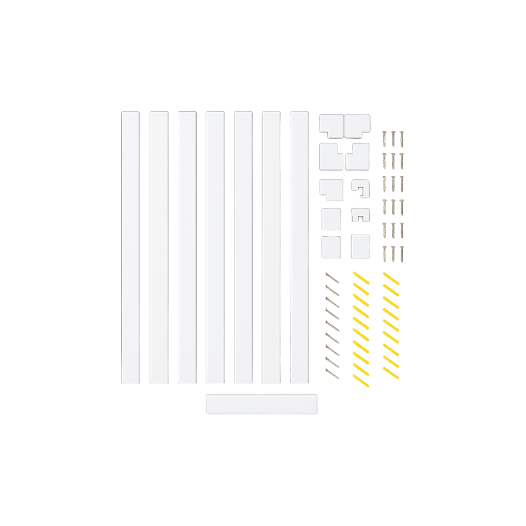 Cord Hider Kit | 150 - Inch Wall - Mounted Cable Management System (6 - Pack) - Savira Desk - 