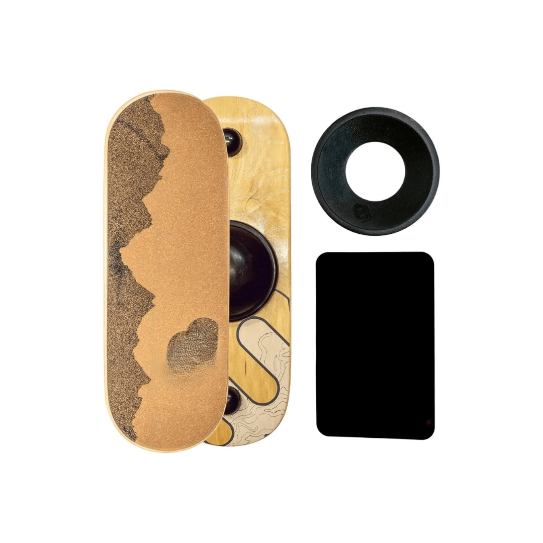 Desk Balance Board with Standing Desk Mat and Stabilizing Ring – Anti - Fatigue Support for Active Workspaces - Savira Desk - 